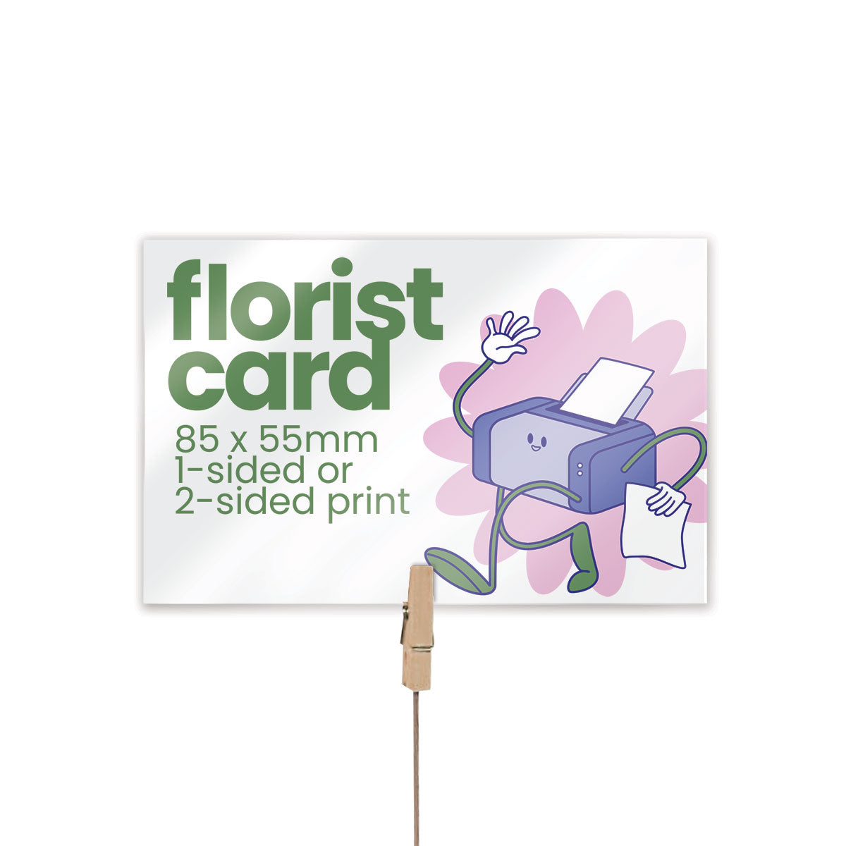 Recycled Printed Florist Message Cards - 85 x 55mm