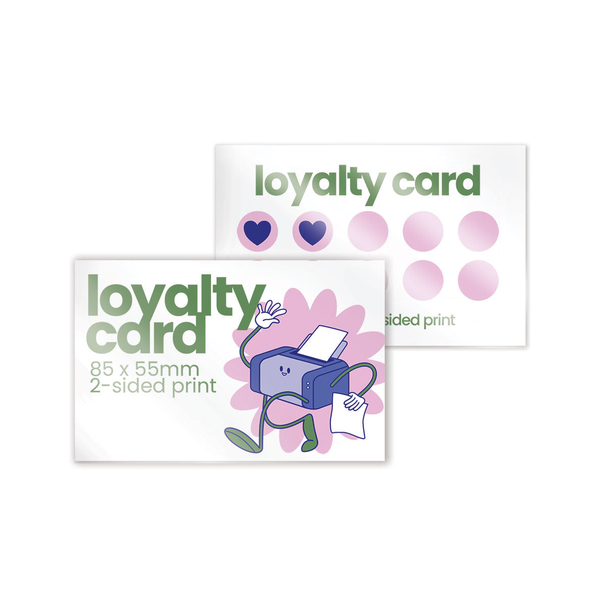 Recycled Printed Loyalty/Reward Cards - 85 x 55mm