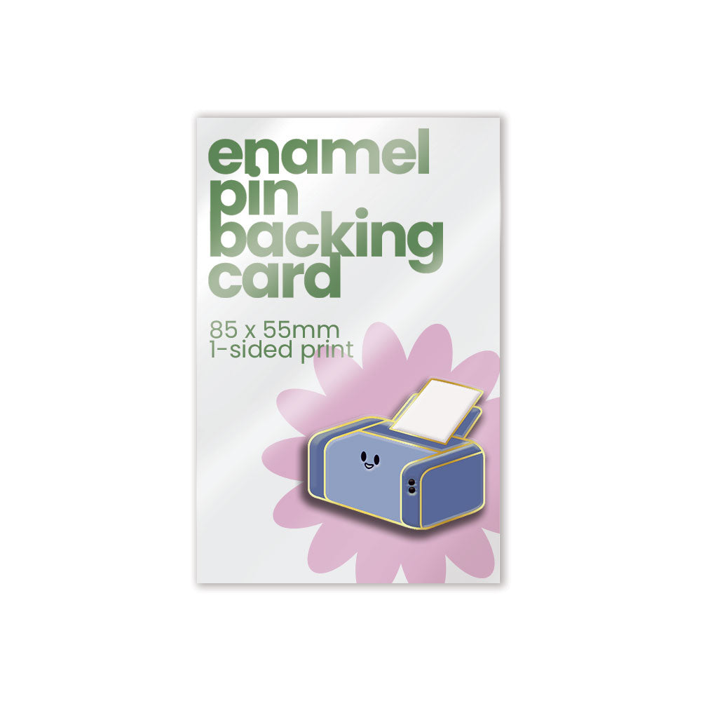 Recycled Printed Enamel Pin Backing Cards - 85 x 55mm