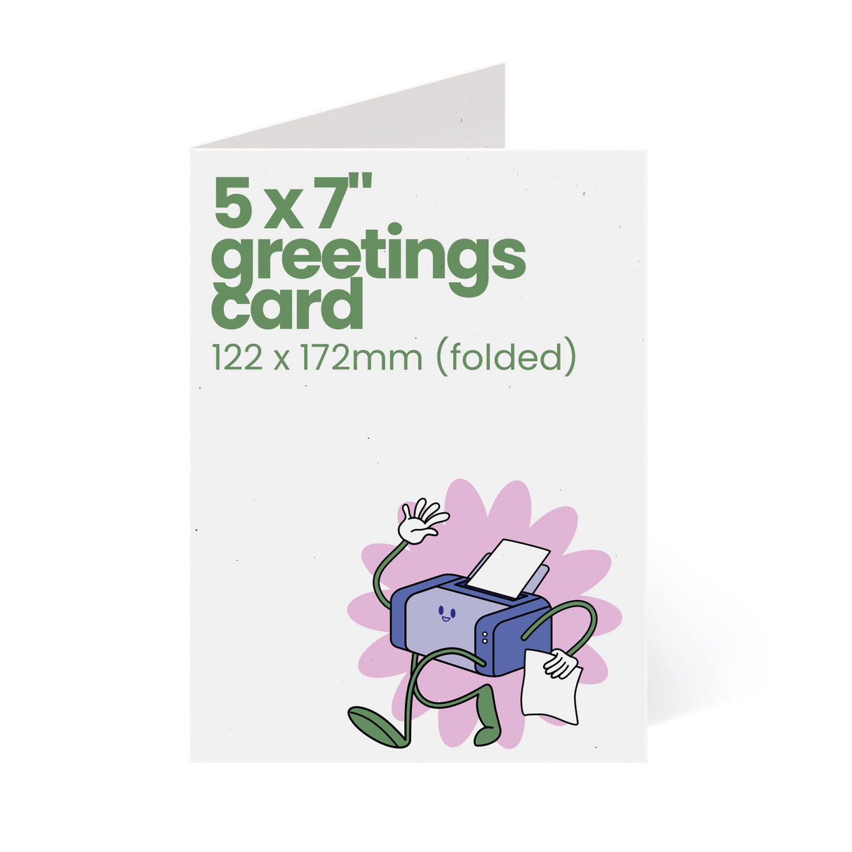 122x172mm Printed Greetings Card - Recycled