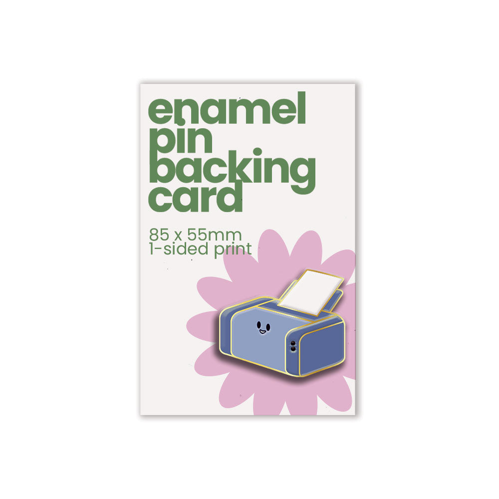 Recycled Printed Enamel Pin Backing Cards - 85 x 55mm