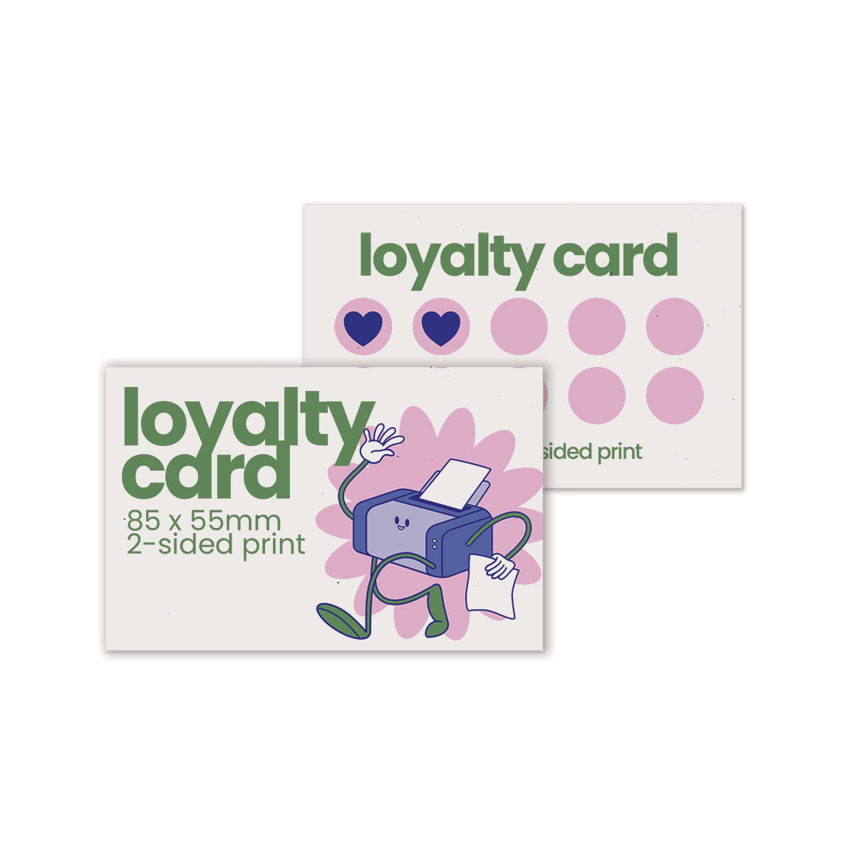Recycled Printed Loyalty/Reward Cards - 85 x 55mm