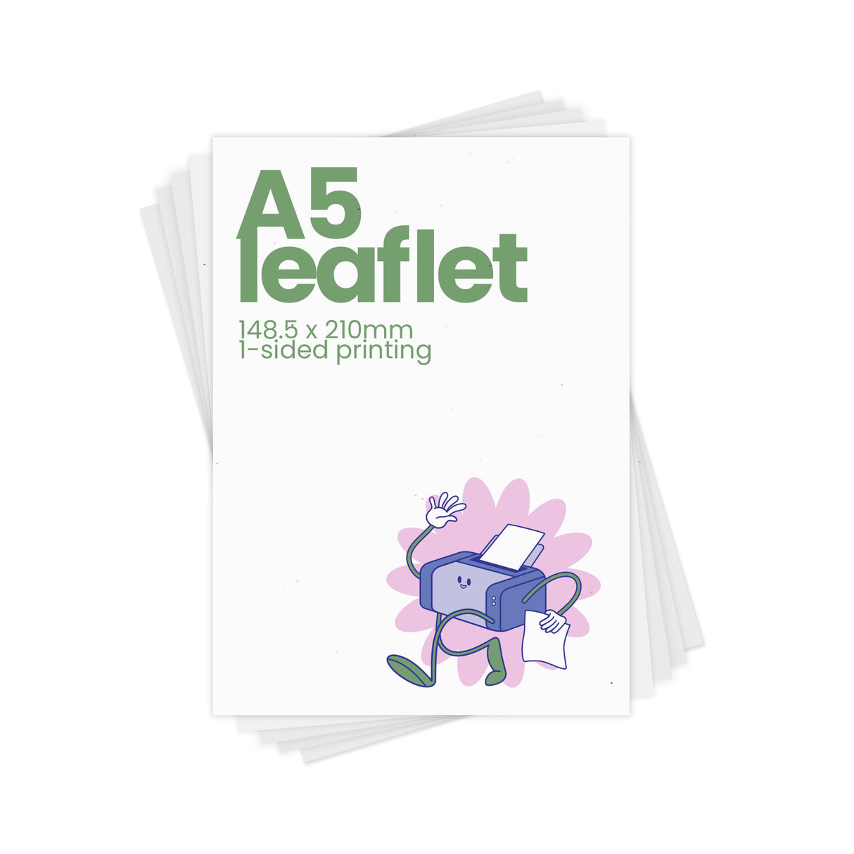 Single-Sided A5 Recycled Printed Leaflet - 148.5 x 210mm