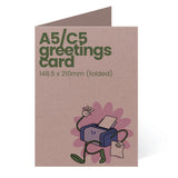 A5/C5 Printed Greetings Card - Recycled