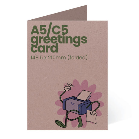 A5/C5 Printed Greetings Card - Recycled