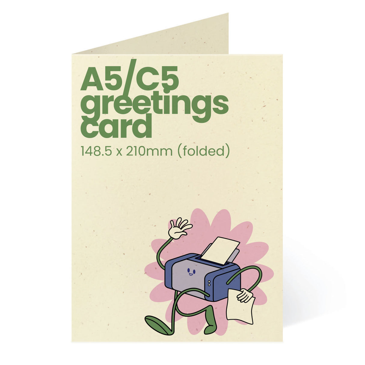 A5/C5 Printed Greetings Card - Recycled