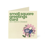 120x120mm Square Printed Greetings Card - Recycled