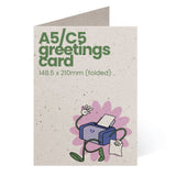 A5/C5 Printed Greetings Card - Recycled
