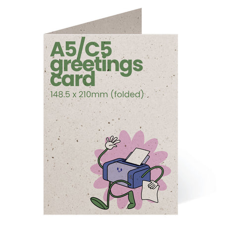 A5/C5 Printed Greetings Card - Recycled