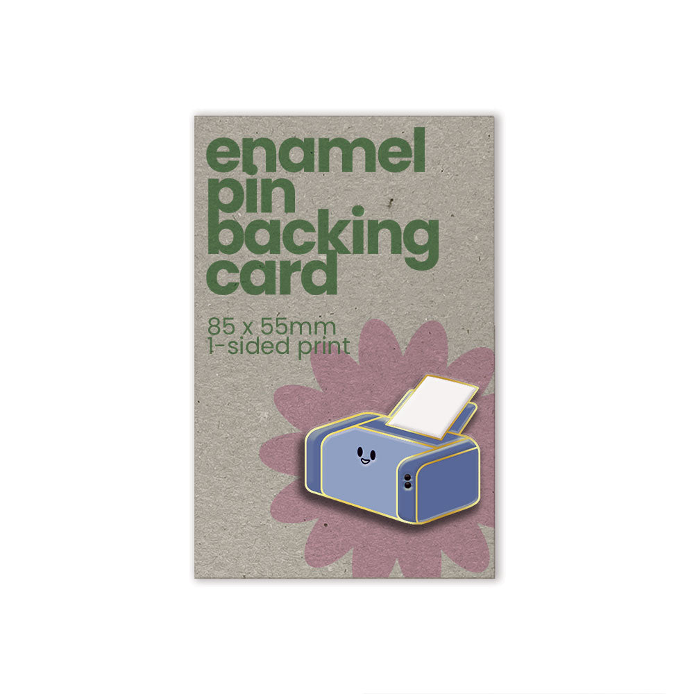 Recycled Printed Enamel Pin Backing Cards - 85 x 55mm