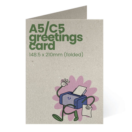 A5/C5 Printed Greetings Card - Recycled