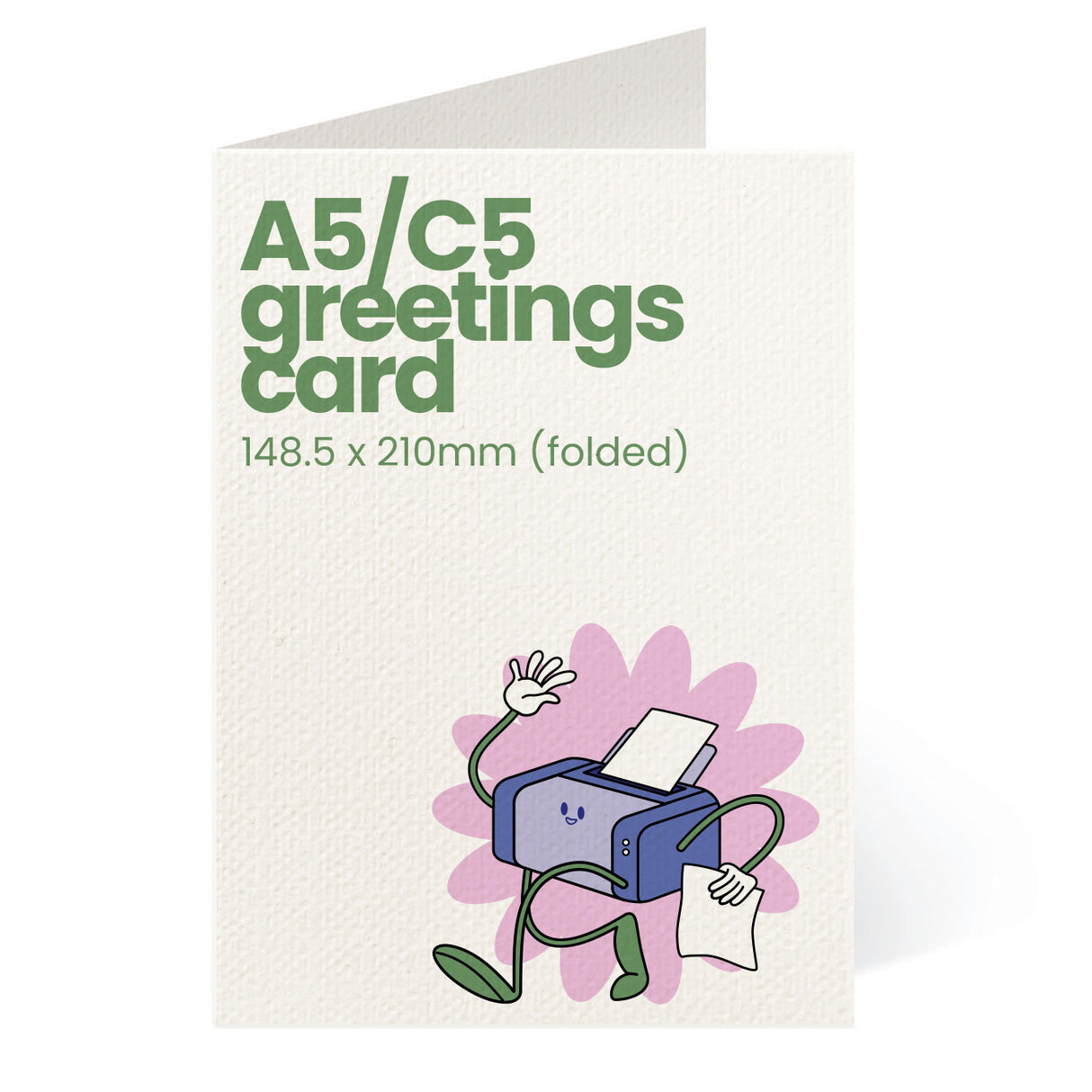 A5/C5 Printed Greetings Card - Recycled