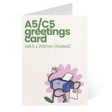A5/C5 Printed Greetings Card - Recycled