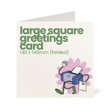 140x140mm Square Printed Greetings Card - Recycled