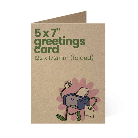 122x172mm Printed Greetings Card - Recycled
