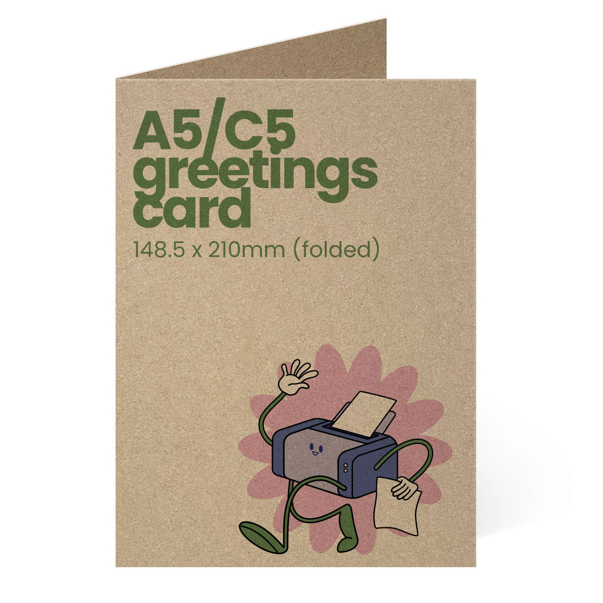 A5/C5 Printed Greetings Card - Recycled