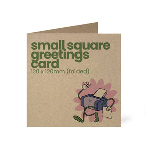 120x120mm Square Printed Greetings Card - Recycled