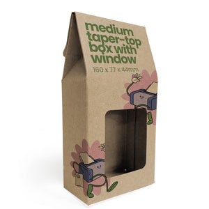 Medium Taper-Top Box with Window (BX91)