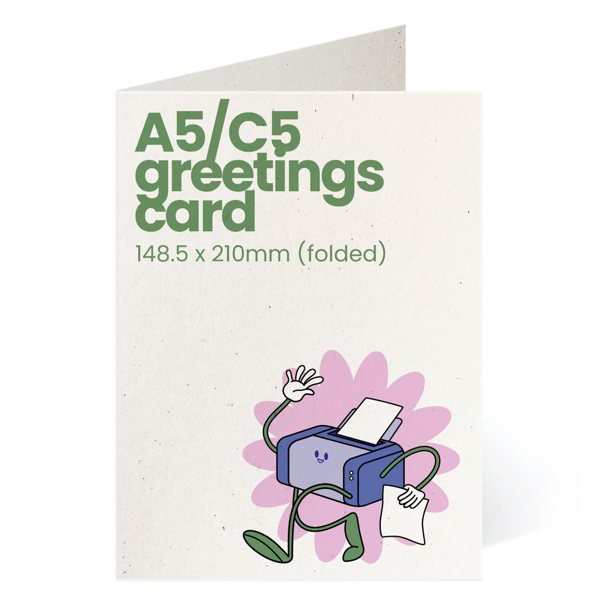 A5/C5 Printed Greetings Card - Recycled