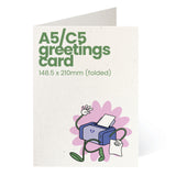A5/C5 Printed Greetings Card - Recycled