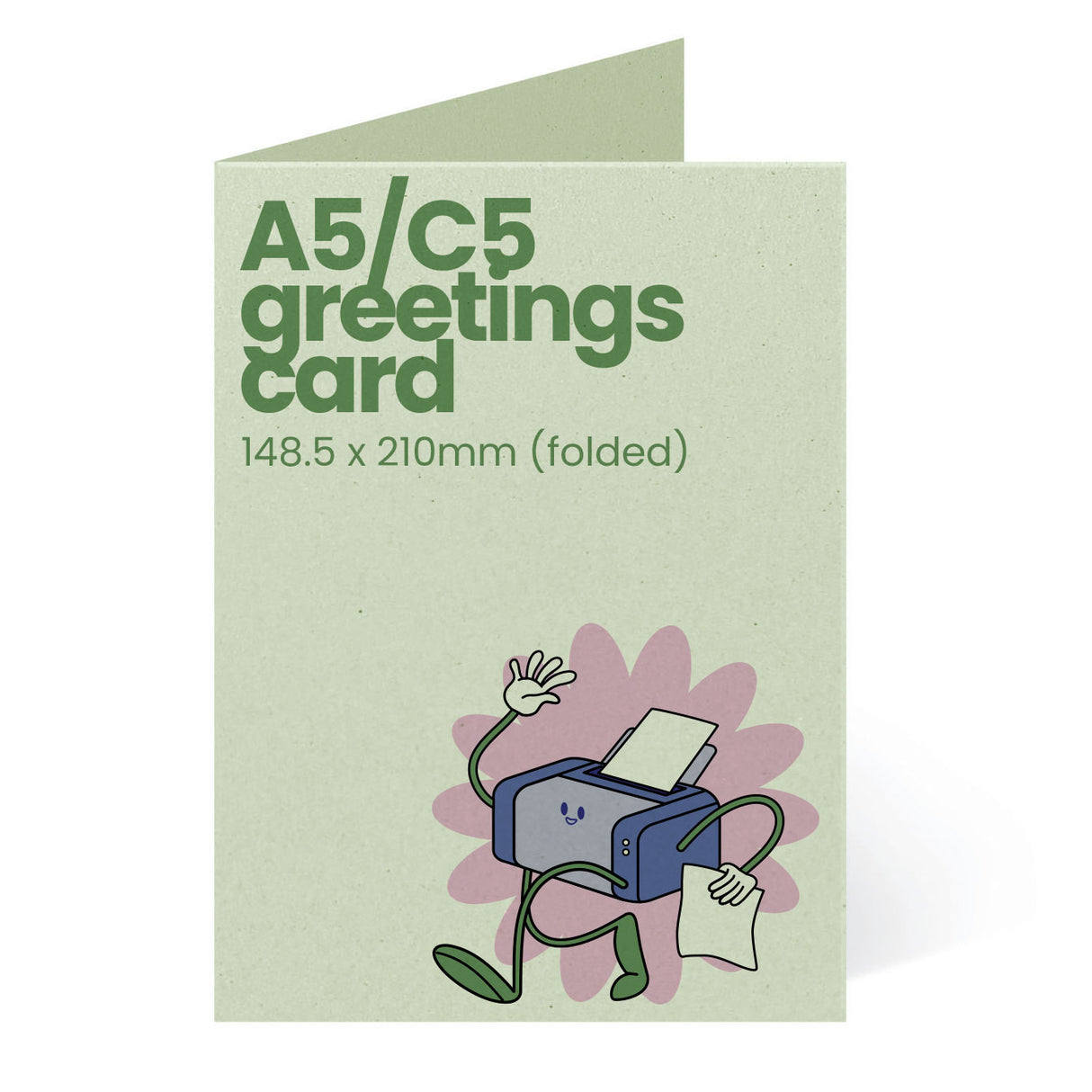 A5/C5 Printed Greetings Card - Recycled
