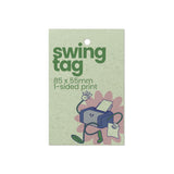 Recycled Printed Swing Tags - 85 x 55mm + 4mm Punched Hole