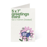 122x172mm Printed Greetings Card - Recycled