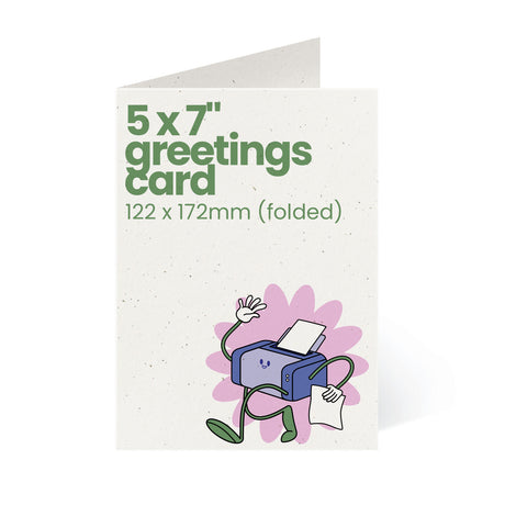 122x172mm Printed Greetings Card - Recycled