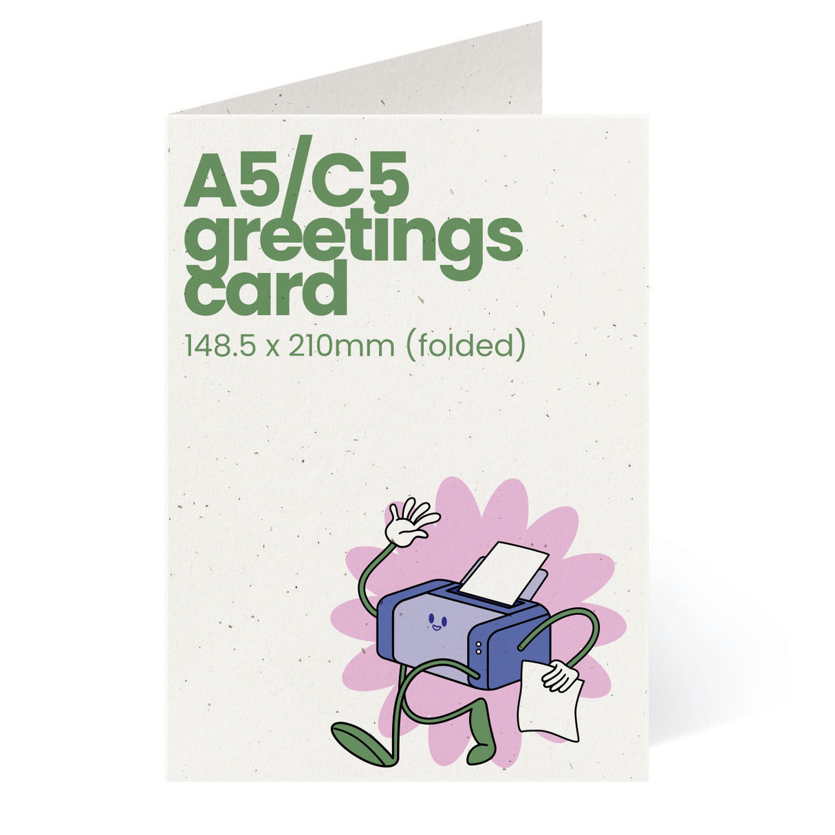 A5/C5 Printed Greetings Card - Recycled