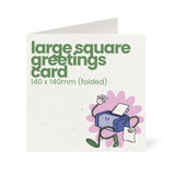 140x140mm Square Printed Greetings Card - Recycled