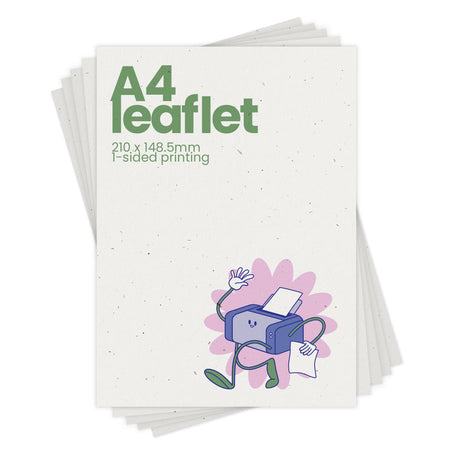 Single-Sided A4 Recycled Printed Leaflet - 210 x 297mm