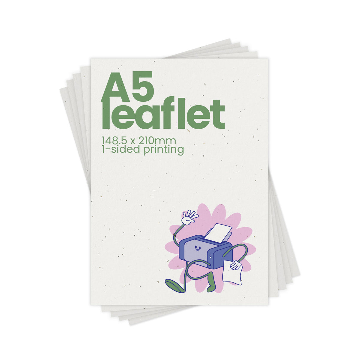 Single-Sided A5 Recycled Printed Leaflet - 148.5 x 210mm