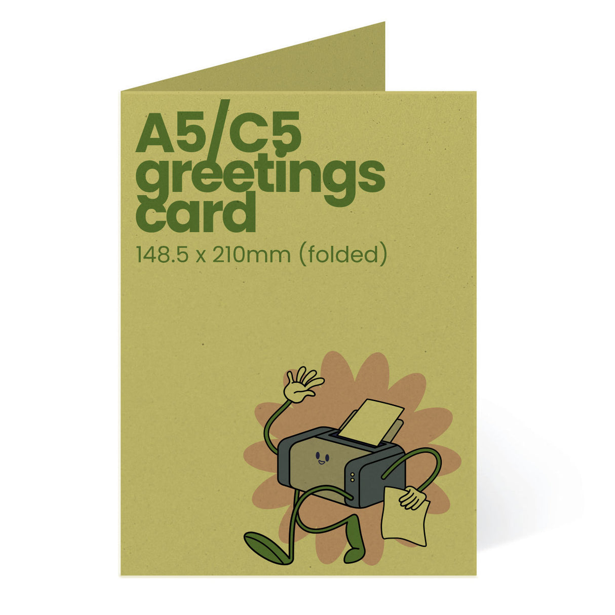 A5/C5 Printed Greetings Card - Recycled