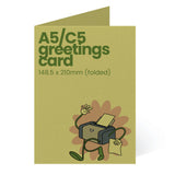 A5/C5 Printed Greetings Card - Recycled