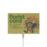 Recycled Printed Florist Message Cards - 85 x 55mm