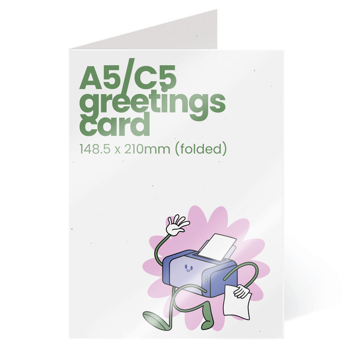 A5/C5 Printed Greetings Card - Recycled