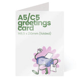 A5/C5 Printed Greetings Card - Recycled