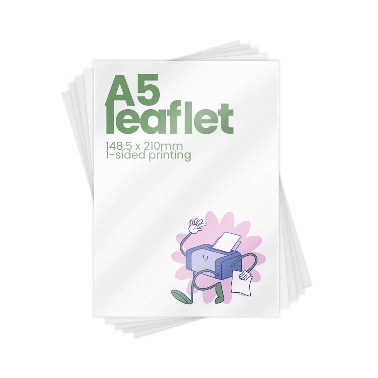 Single-Sided A5 Recycled Printed Leaflet - 148.5 x 210mm
