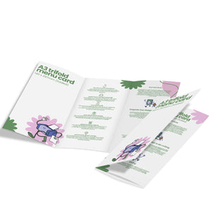 Recycled A3 Tri-Fold Menu Card