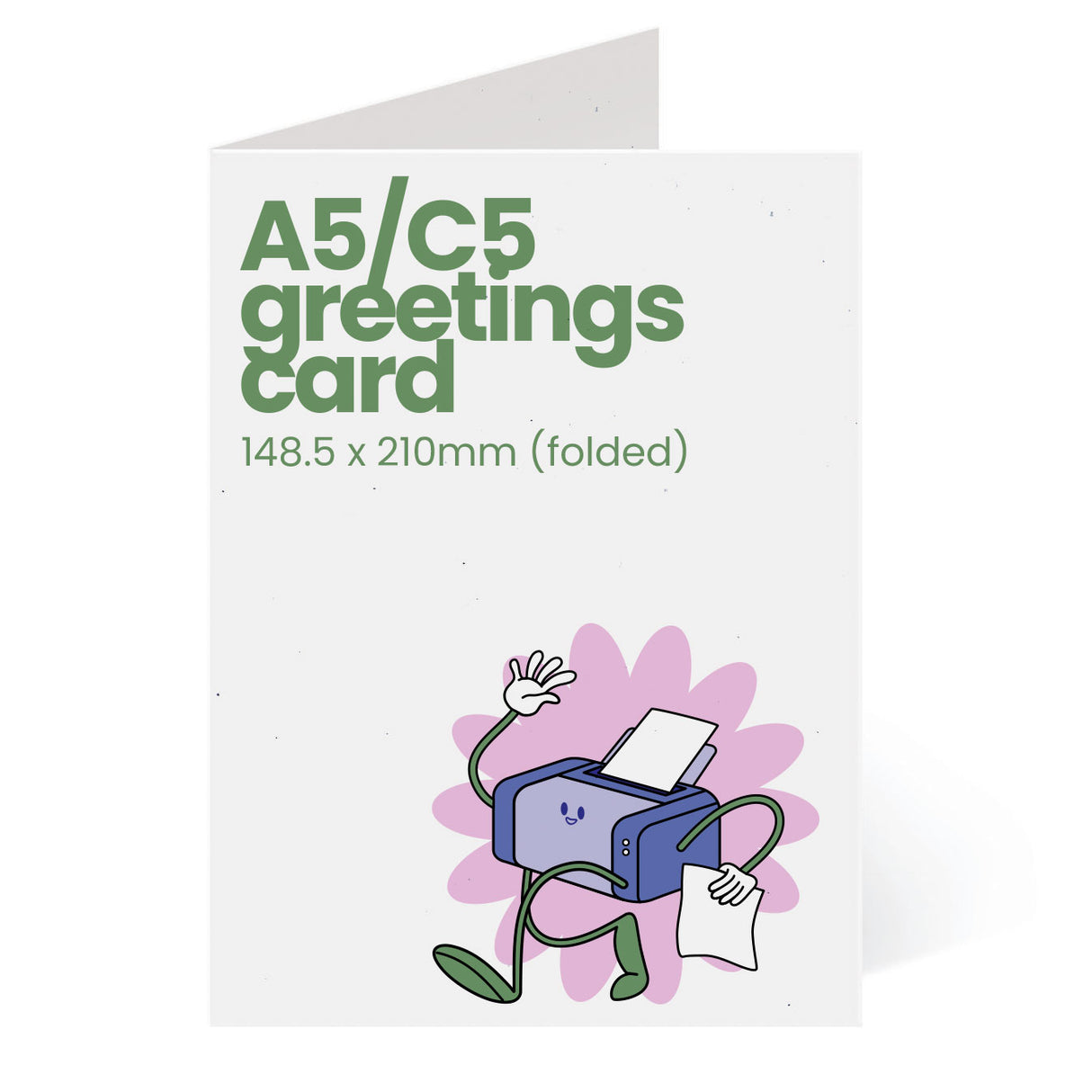 A5/C5 Printed Greetings Card - Recycled